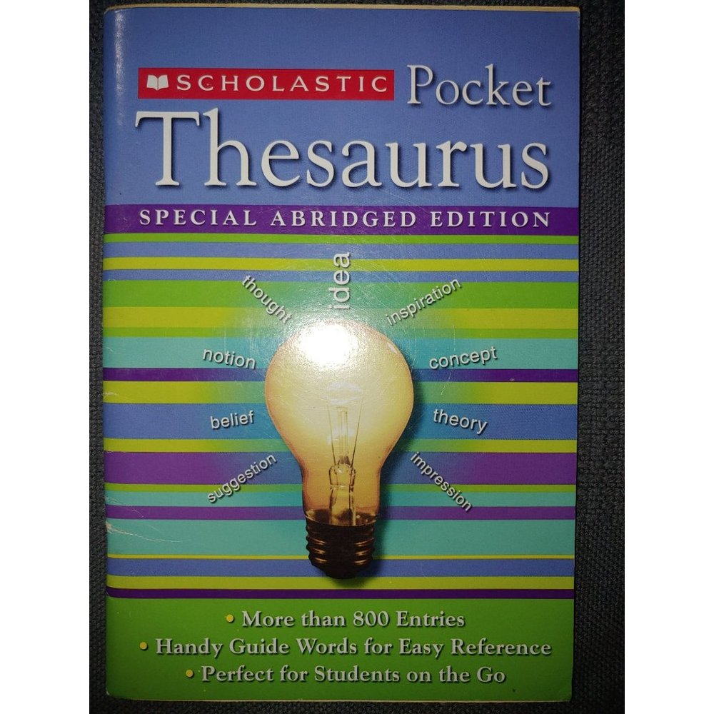 7 Scholastic Pocket Thesaurus Softback